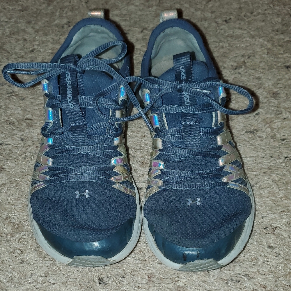 Under Armour Women's Navy and Iridescent Athletic Shoes